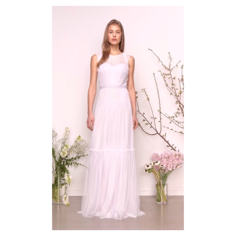 Monique Lhuillier Lavenderpoint D’esprit Lydi Bridesmaid Dress Sz.2